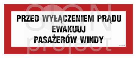 BC129 Przed wyłączeniem prądu ewakuuj pasażerów windy
