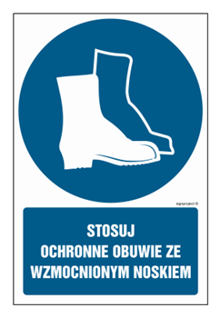 GL030 Wear protective footwear with a reinforced toecap - sheet of 9 stickers