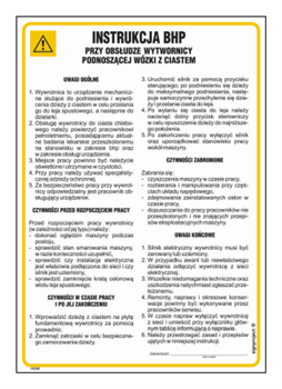 IAG48 Health and safety instructions for operating a tipper lifting trolleys with dough