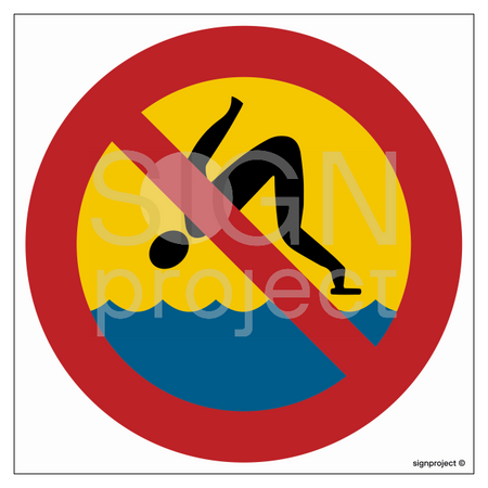 OE017 Zakaz skakania do wody