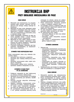 IAI02 Occupational health and safety instructions when using the feed mixer