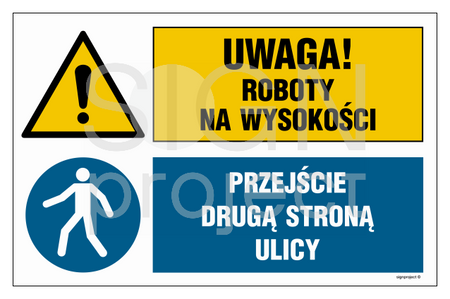 OI042 Uwaga! roboty na wysokości, Przejście drugą stroną ulicy