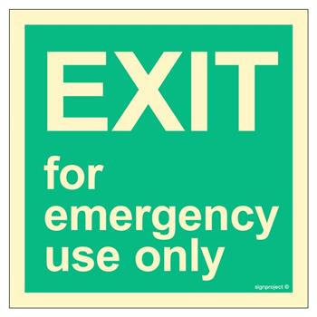 FB083 Exit for emergency use only