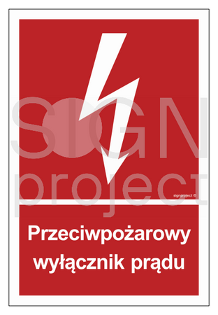 BB012 Fire protection switch - sheet of 9 stickers