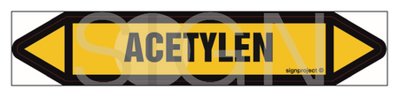 JF007 ACETYLEN - arkusz 4 naklejek