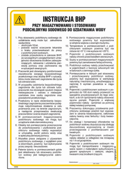 IAD02 Health and safety instructions for the storage and use of sodium hypochlorite for water treatment