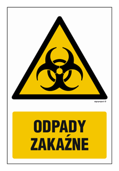 GF074 Infectious waste - sheet of 9 stickers