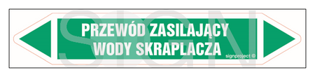JF382 PRZEWÓD ZASILAJĄCY WODY SKRAPLACZA - arkusz 4 naklejek