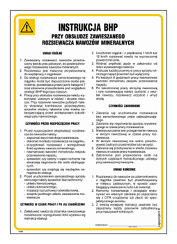 IAI05 Occupational health and safety instructions for operating a mounted mineral fertilizer spreader