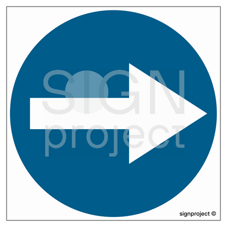 SA020 Go right (turn before sign)