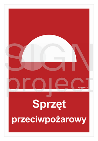 BC006 Sprzęt przeciwpożarowy - arkusz 9 naklejek