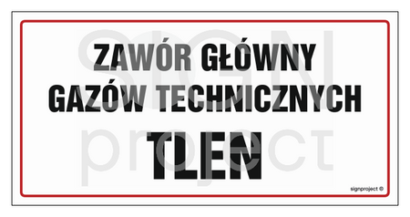 NC105 Zawór główny gazów technicznych Tlen