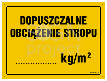 OA056 Dopuszczalne obciążenie stropu