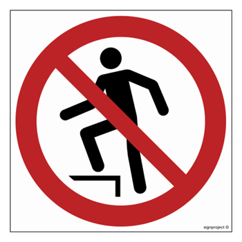 GA019 Zakaz chodzenia po powierzchni - arkusz 12 naklejek