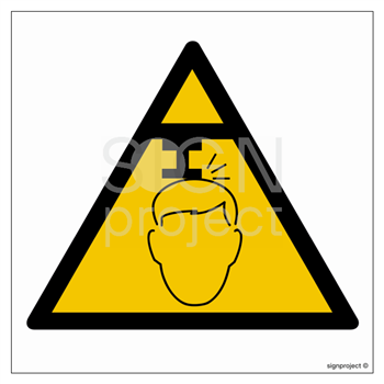 GE025 Head Injury Warning - Sheet of 12 stickers
