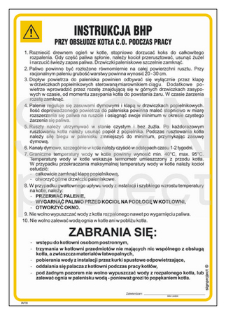 IAF18 Instrukcja obsługi kotła c.o. podczas pracy