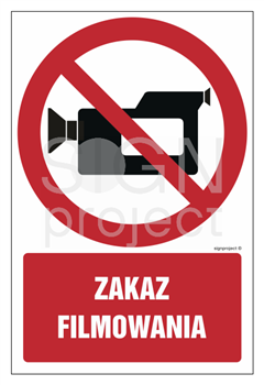 GC029 Zakaz filmowania - arkusz 9 naklejek