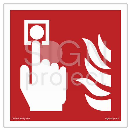 BF005 Fire alarm - sheet of 12 stickers