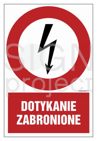 HC008 Dotykanie zabronione