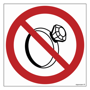 GB034 Prohibition of wearing jewelry