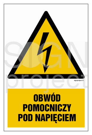 HA010 Obwód pomocniczy pod napięciem