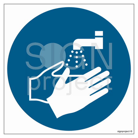 GJ011 Wash your hands - sheet of 9 stickers