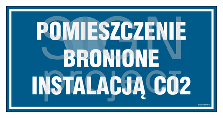 PA558 Pomieszczenie bronione instalacją CO2 - arkusz 6 naklejek