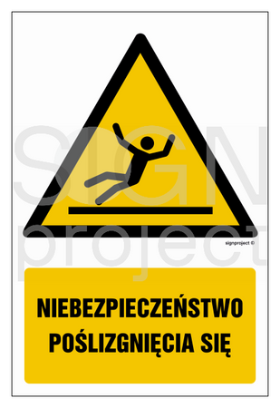 GF019 Danger of slipping - pack of 10