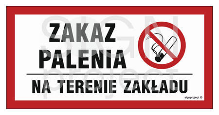 NC009 Zakaz palenia na terenie obiektu