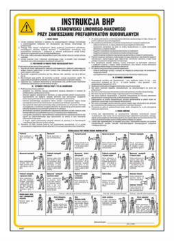 IAE08 Occupational health and safety instructions for the rope-hook station when suspending building prefabricated elements