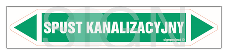 JF433 SPUST KANALIZACYJNY - arkusz 5 naklejek