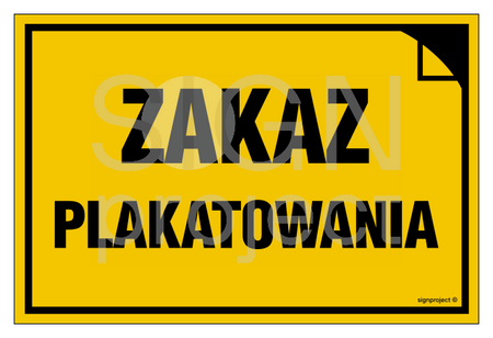 NC116 Zakaz plakatowania