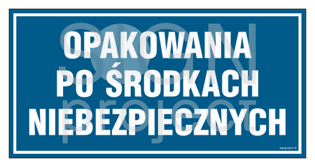 PA536 Opakowania po środkach niebezpiecznych