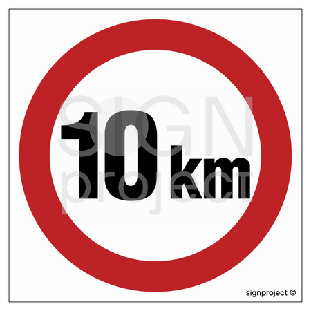 SA006 Ograniczenie prędkości 10 km