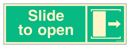 FB182 Slide right to open