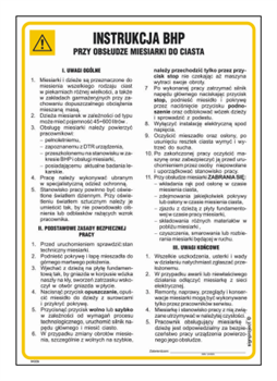 IAG26 Safety instructions for the use of the dough mixer