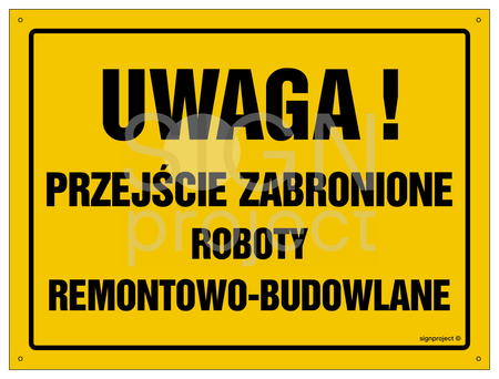 OA069 Uwaga! Przejście zabronione