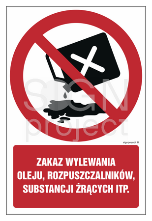 GC070 No spillage of oil, solvents, corrosives, etc.