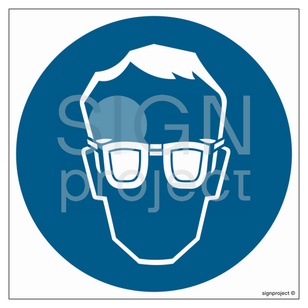 GK011 Wear eye protection - sheet of 9 stickers
