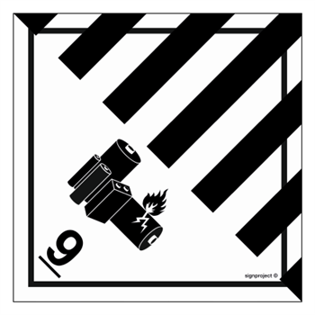 MB018 Miscellaneous dangerous materials and items - sheet of 12 stickers
