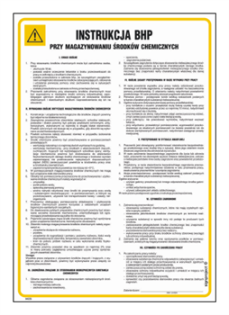 IAE25 Health and safety instructions for the storage of chemicals