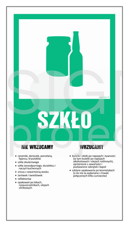 OD204 Waste segregation instruction - GLASS