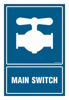 JD057 Main switch - sheet of 9 stickers