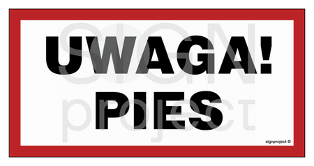 NC113 Uwaga! Pies