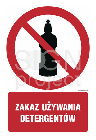 GC041 Zakaz używania detergentów - opakowanie 10 sztuk
