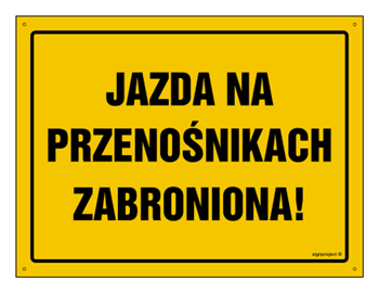 OA045 Jazda na przenośnikach zabroniona