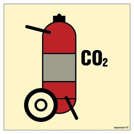 FE101 CO 2 wheeled fire extinguisher