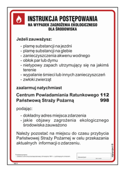 DB019 Instrukcja postępowania w razie zagrożeń ekologicznych