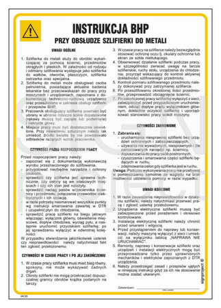 IAC32 Safety instructions for the use of metal grinders