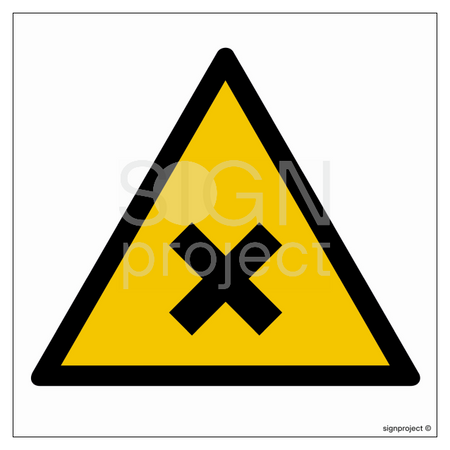 GE027 Harmful or irritant - sheet of 12 stickers